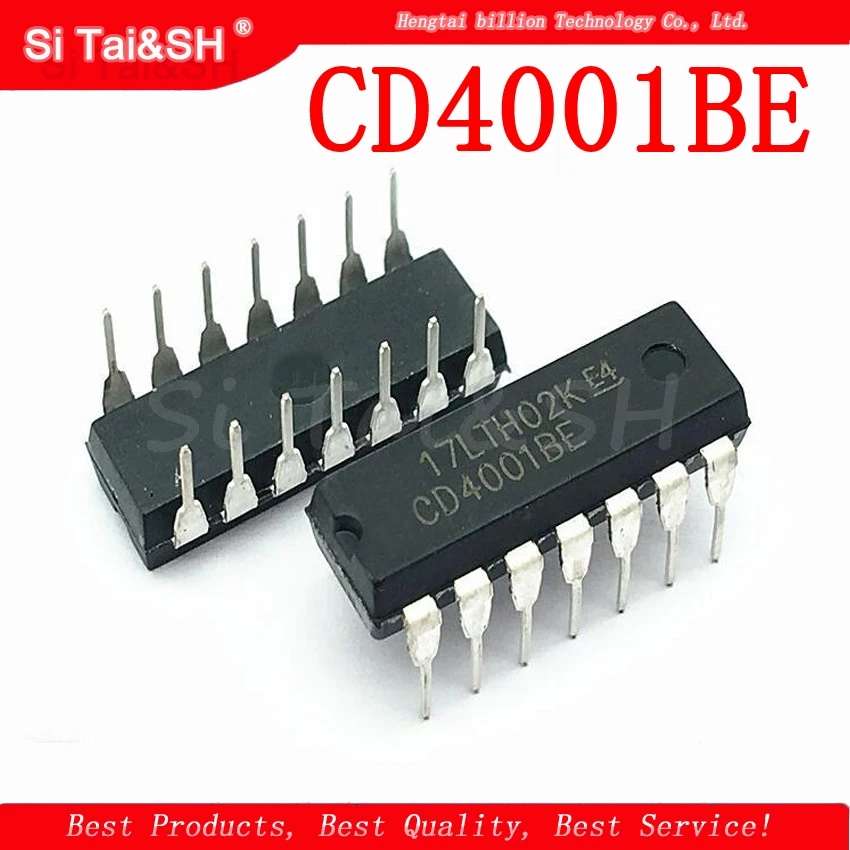 * NEW AUTHENTIC * 1 Tube of 25 pcs CD4001BE 4001BE DIP IC USA Seller