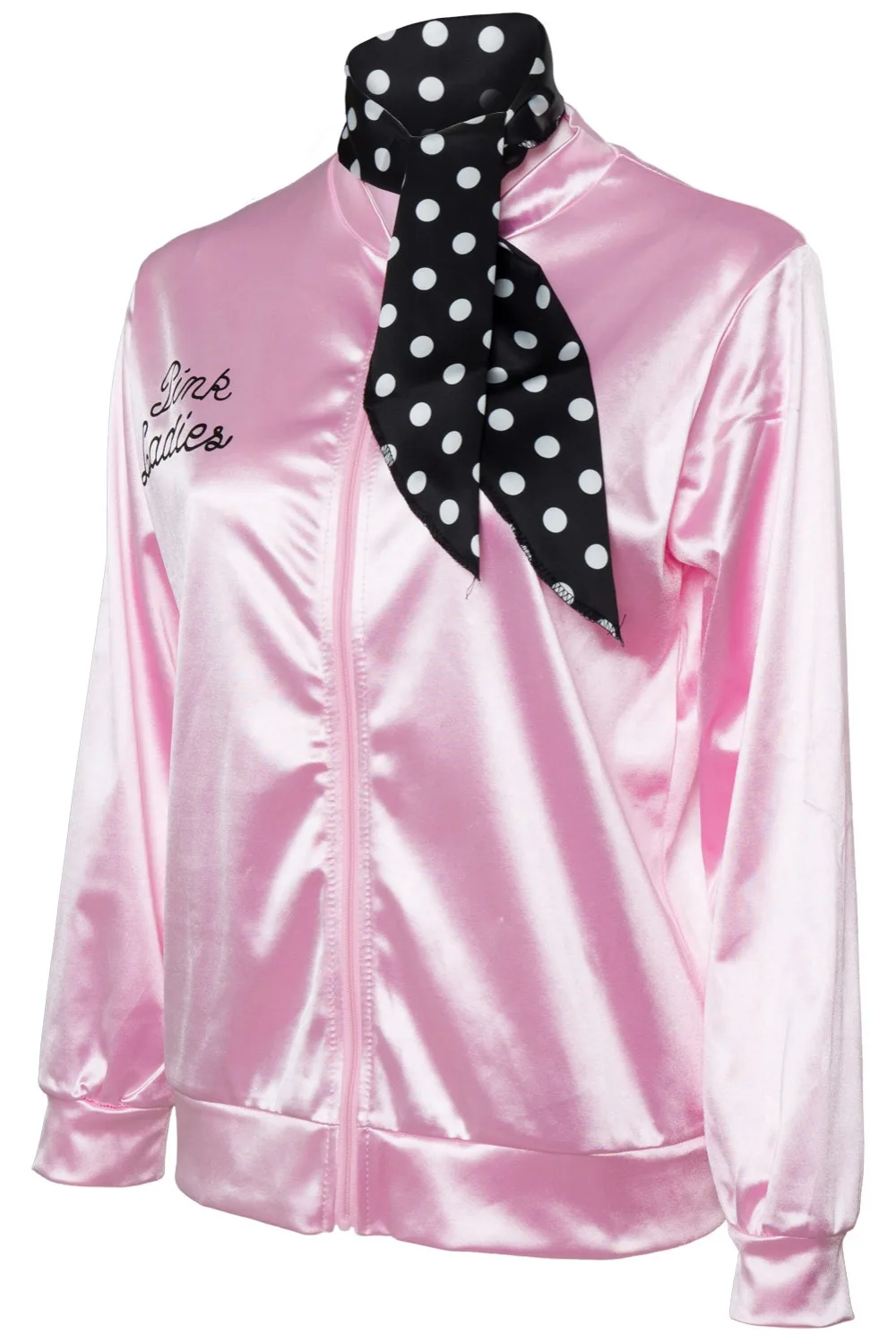 Halloween Pink Ladies Retro Trench Coat Jacket Womens Fancy Dress