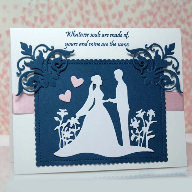 

2018 New Wedding Bride Groom Metal Cutting Dies Mold Scrapbook Paper Craft Stencil Scrapbooking Embossing Craft