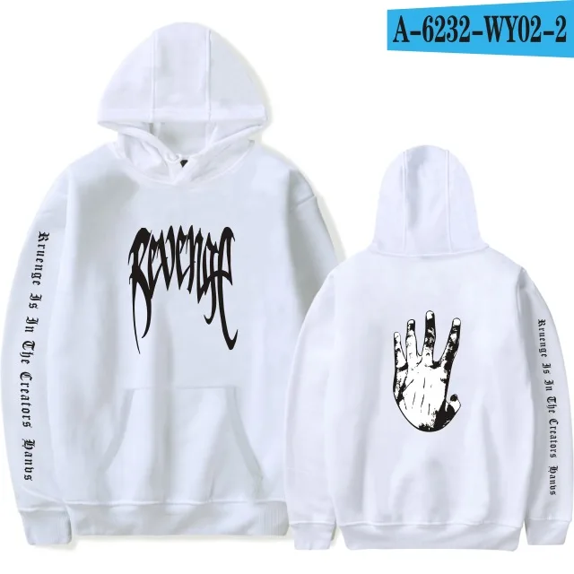 white Xxxtentacion месть крутые худи для мужчин/женщин Горячая куртка распродажа хип хоп Толстовка спортивный костюм мужской/женский Sudadera Hombre 4XL - Цвет: white