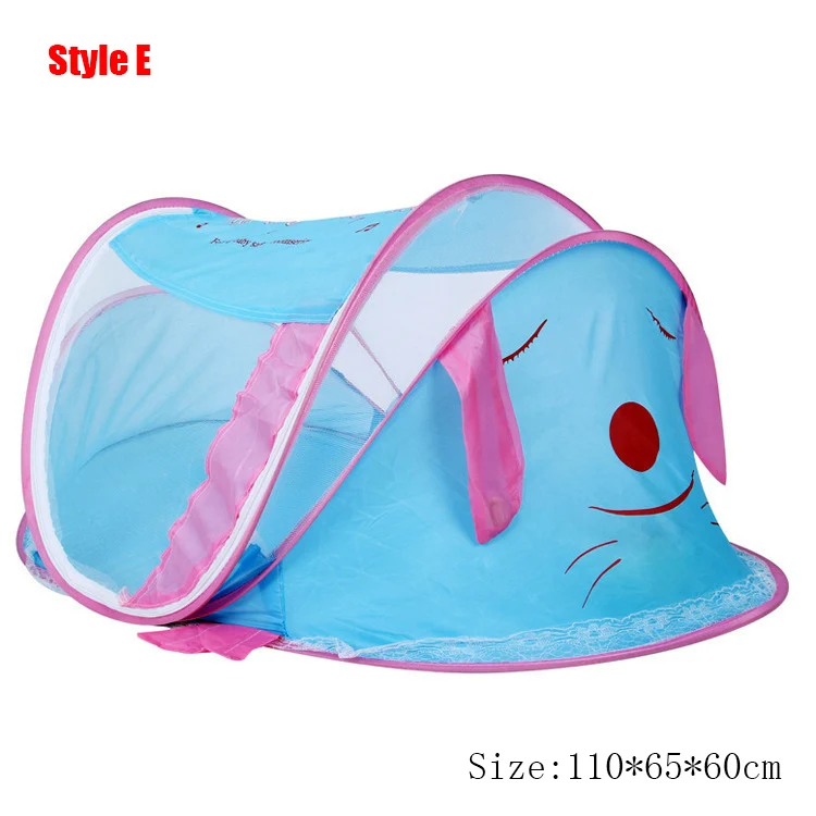 Переносные складные москитные сетки, детские постельные принадлежности, сетка, многофункциональная детская москитная сетка, подушка для кровати для детей 0-3 лет - Цвет: Style-E