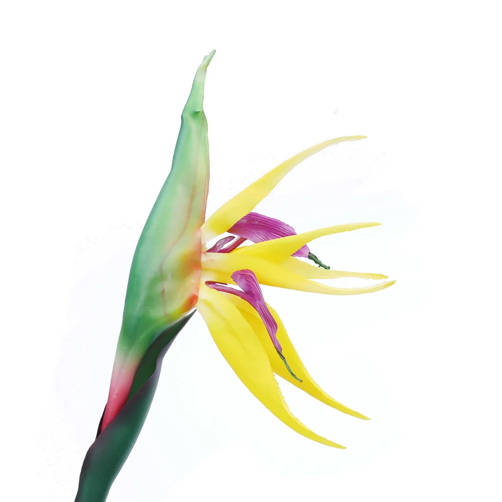 Птица рая тропический цветок искусственный шелк латексные цветы длинный стебель маленький букет для дома вечерние свадебные искусственный цветок для декорирования