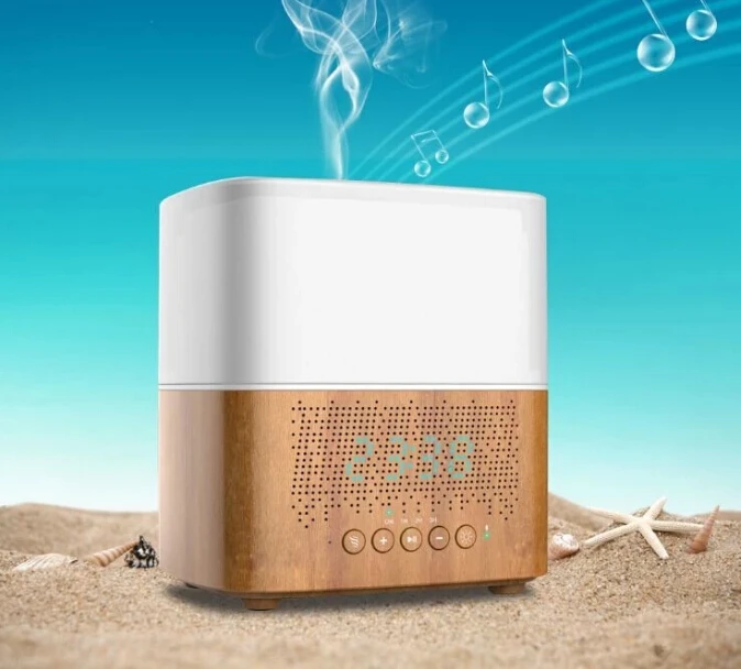 Аромадиффузор с часами и Bluetooth 300 мл диффузор для ароматерапии увлажнитель