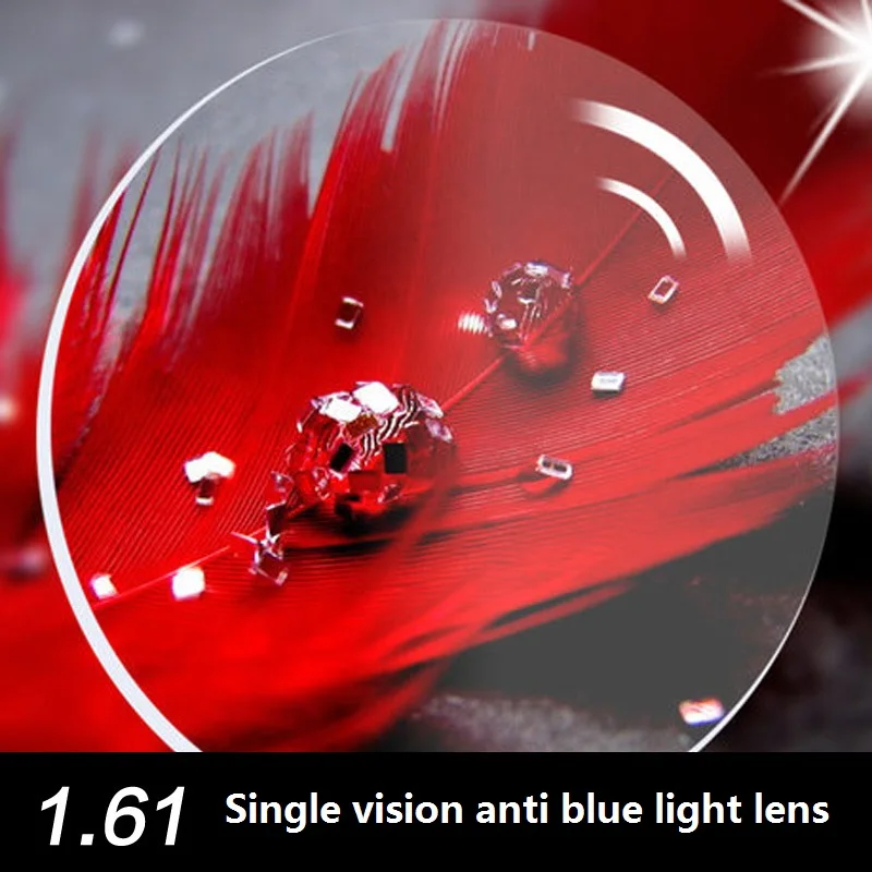 

Vazrobe 1.61 Index Lens Myopia Prescription Resin Lenses Anti Blue Light /scratch/reflective/UV400 Single Vision -1.00/-1.5/-2.0