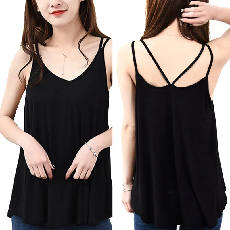 Hot Women Vest Sleeveless V-Neck Loose Sling Tank Top for Summer CGU 88