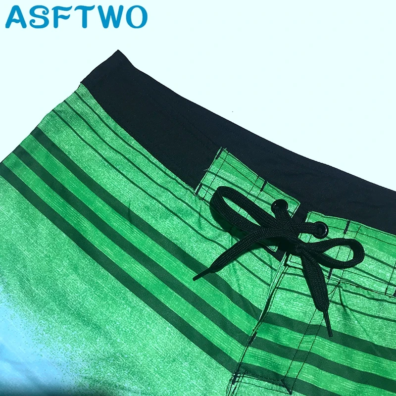 ASFTWO эластичные тканевые шорты для серфинга, мужские пляжные бермуды, быстросохнущие пляжные шорты, мужские шорты для плавания, водных видов спорта