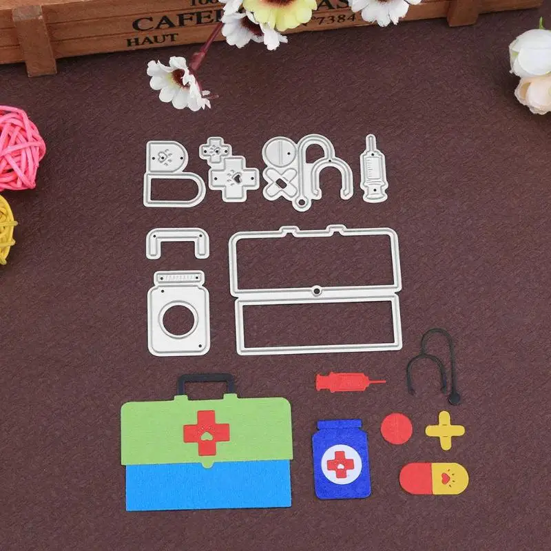 Cute First Aid Kit Metal Cutting Dies Stencil for DIY Scrapbooking