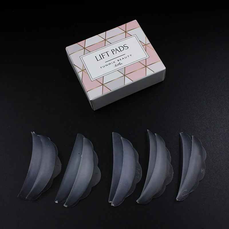 

5 Pairs / Pack Reusable Real 3D Silicone Eyelash Perming Rods Curling Lifting Shield Pads Lashes Perm Supplies