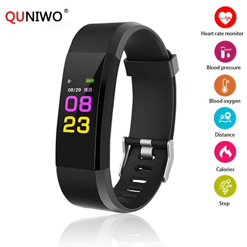 ID115 Plus HR fitness bracelet Heart Rate blood pressure smart band