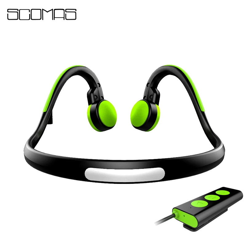SCOMAS Bluetooth Bone Conduction Headphone with Microphone Sports Stereo Sound Wirelsss handsfree Auricular Headband Headset rapoo h6020 wireless bluetooth v2 1 handsfree stereo headset headphone with microphone grey
