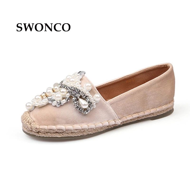 SWONCO/Женская обувь на плоской подошве; женская обувь с вышивкой в рыбацком стиле; коллекция года; сезон весна-лето; женская обувь; Лоферы без застежки; обувь с перфорацией