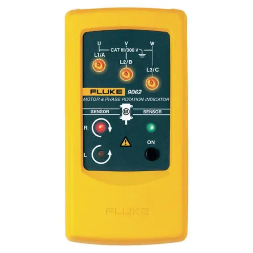 

Fast arrival Fluke 9062 Motor and Three Phase Rotation Indicator Tester 400V