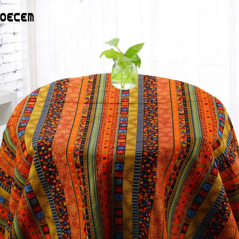 

African Natural Cotton Linen Fabric DIY Sewing Patchwork Linen Fabric Tissus For Table Cloth Curtain Pillow OM44