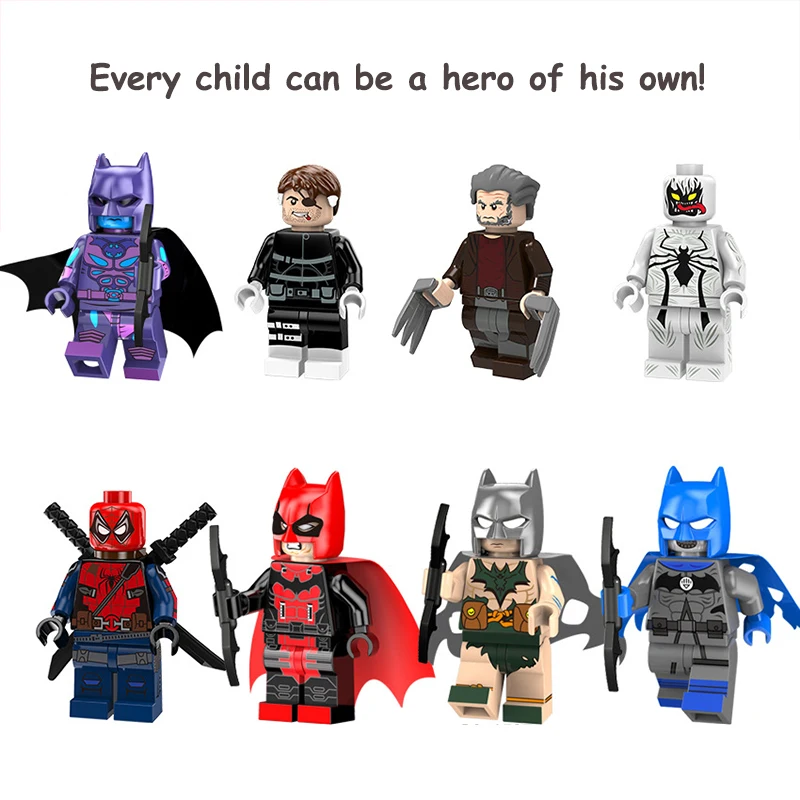 For legoing Marvel Avengers Figures Infinity War Deadpool Batman Punisher Wolverine Model Building kit Blocks Kid Toys Bricks