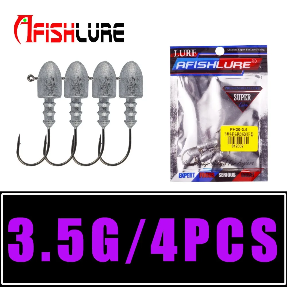 4 шт./пакет пуля Jig Head 2,5g/3,5g/4,5g/7,0g/10g/14 г/18 г свинцовый крючок для рыбалки приманки мягкие приманки рыболовные крючки Jig Head