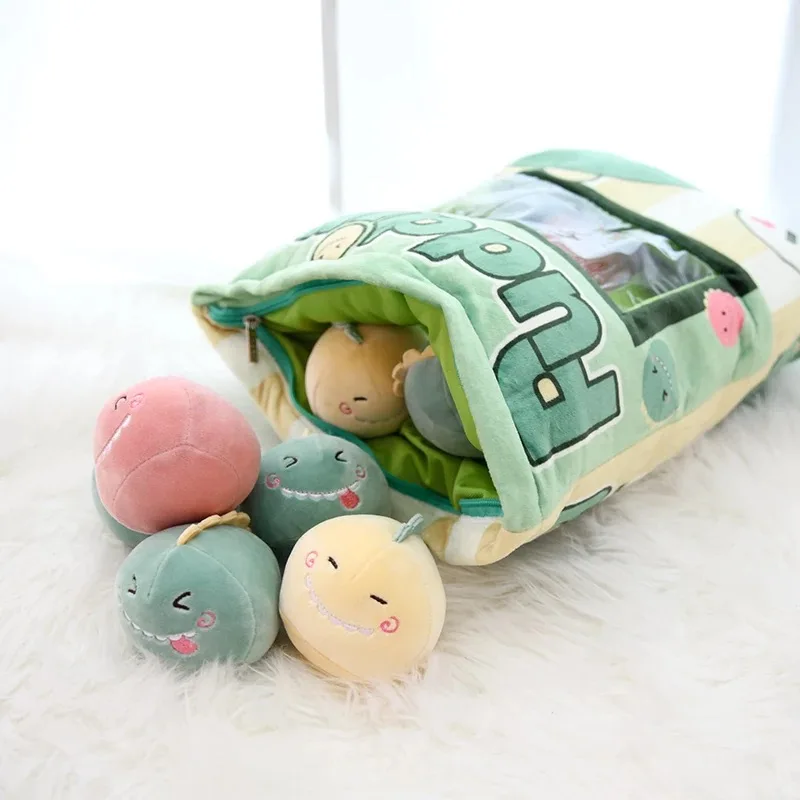 A Bag Of 8pcs Sweet Candy Plush Toys Simulation Snack Throw Pillow 