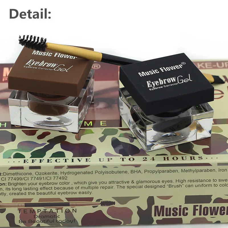 Music Flower набор для макияжа бровей Гель для бровей и подводка для глаз гель и тушь для ресниц подводка для глаз Make Up Set b