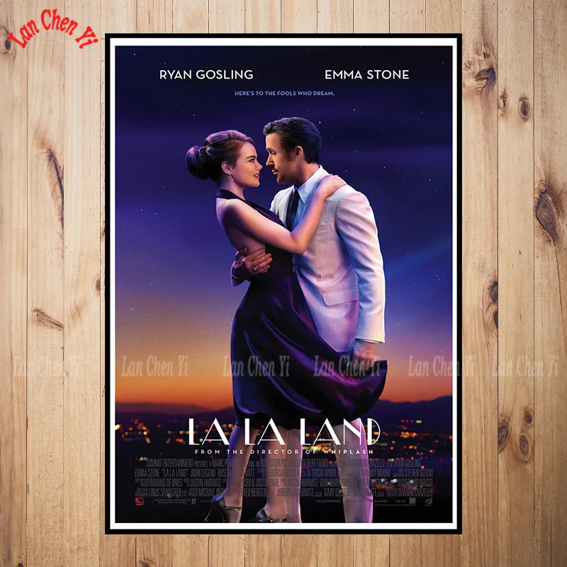 Золотой La Land классический фильм бумага с покрытием Плакат кафе высокое качество печати рисунок ядро декоративная живопись - Цвет: Золотой