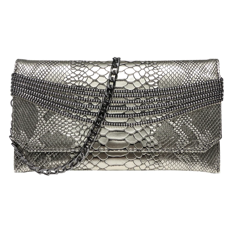

Ladies Serpentine Zip Clutch Purse Women Long Wallet Celebrity Banquet Clutches Handbag Genuine Leather Shoulder Crossbody Bag