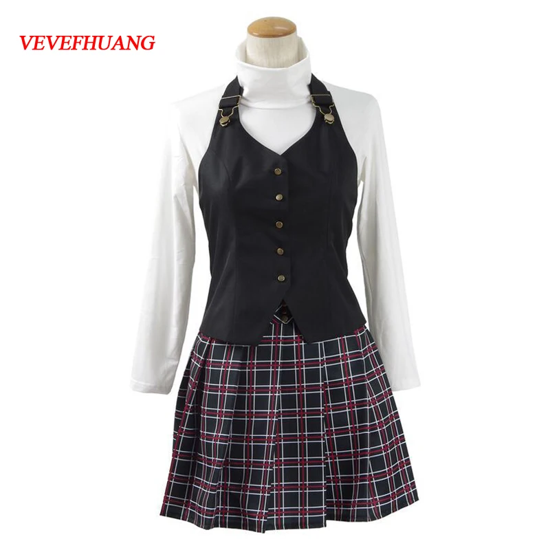 VEVEFHUANG Persona 5 Cosplay Costume Queen Makoto Niijima Cosplay Costume School Uniform Halloween Carnival Party Dress