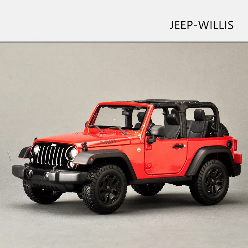 Maisto 1:18 Jeep-Wrangler сплав Ретро модель автомобиля классическая модель автомобиля украшение автомобиля коллекция подарок - Цвет: JEEP-WILLIS