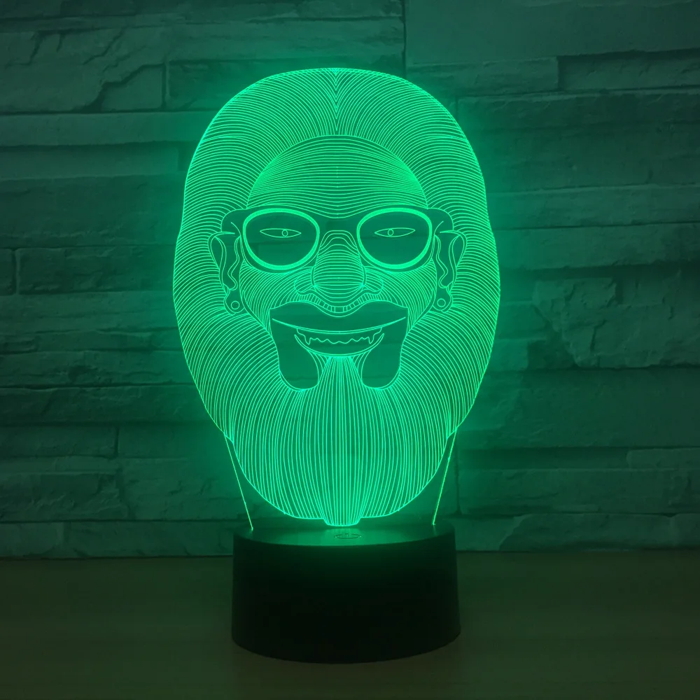 The Hulk Acrylic 3D Night Light LED Luminaria Lampe USB