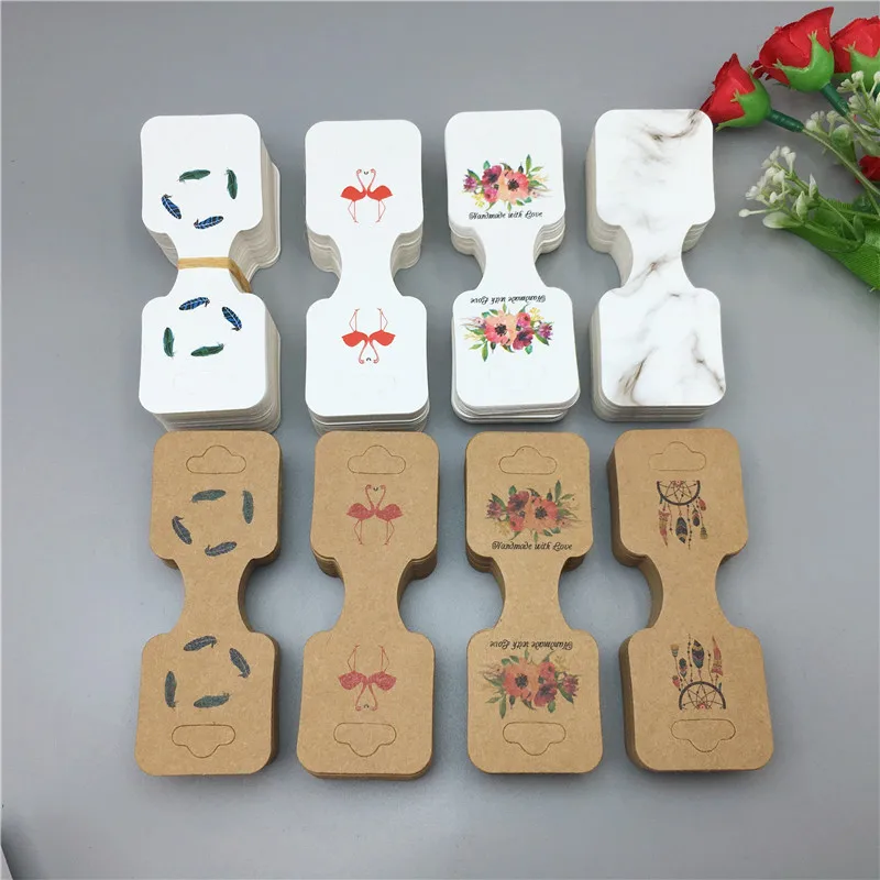 

12 Pcs 9*3.5cm Paper Cardboard Bracelet Packing Cards Fashion Wrist Strap/Necklace Card Handmade Pendant Displays Card