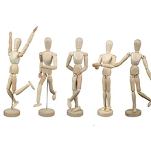 1 Piece 16 Moveable Joints Wooden Man Figure Toys Dolls with Standing Flexible Wood Man Naked Dolls Body Model Toy for Kid Gift the naked man