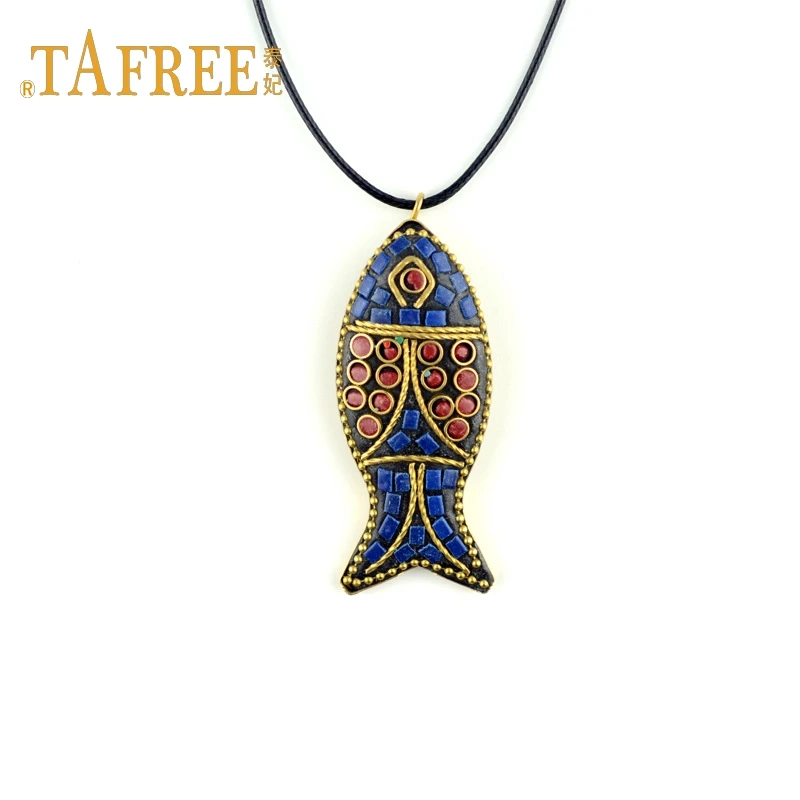 TAFREE этнический стиль ожерелье непальская Рыба ручной работы ожерелье цепочка на свитер аксессуары ювелирные изделия MOA840 - Окраска металла: MOA840 3