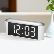 LED Mirror Alarm Clock Digital Table Clock with Temperature Thermometer Alarm clock Calendar Decoration Clock For Home LED Mirror Alarm Clock Digital Table Clock with Temperature Thermometer Alarm clock Calendar Decoration Clock For Home