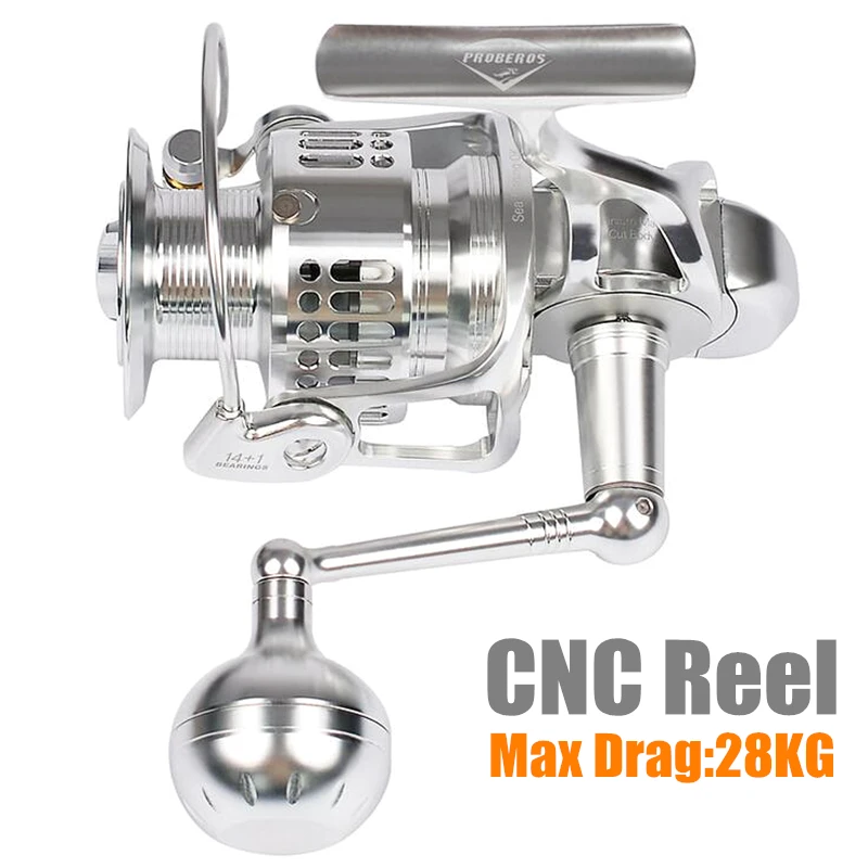 Max Drag 28kg 14+1BB vissen CNC Fishing Reel Alloy Casting Trollinng