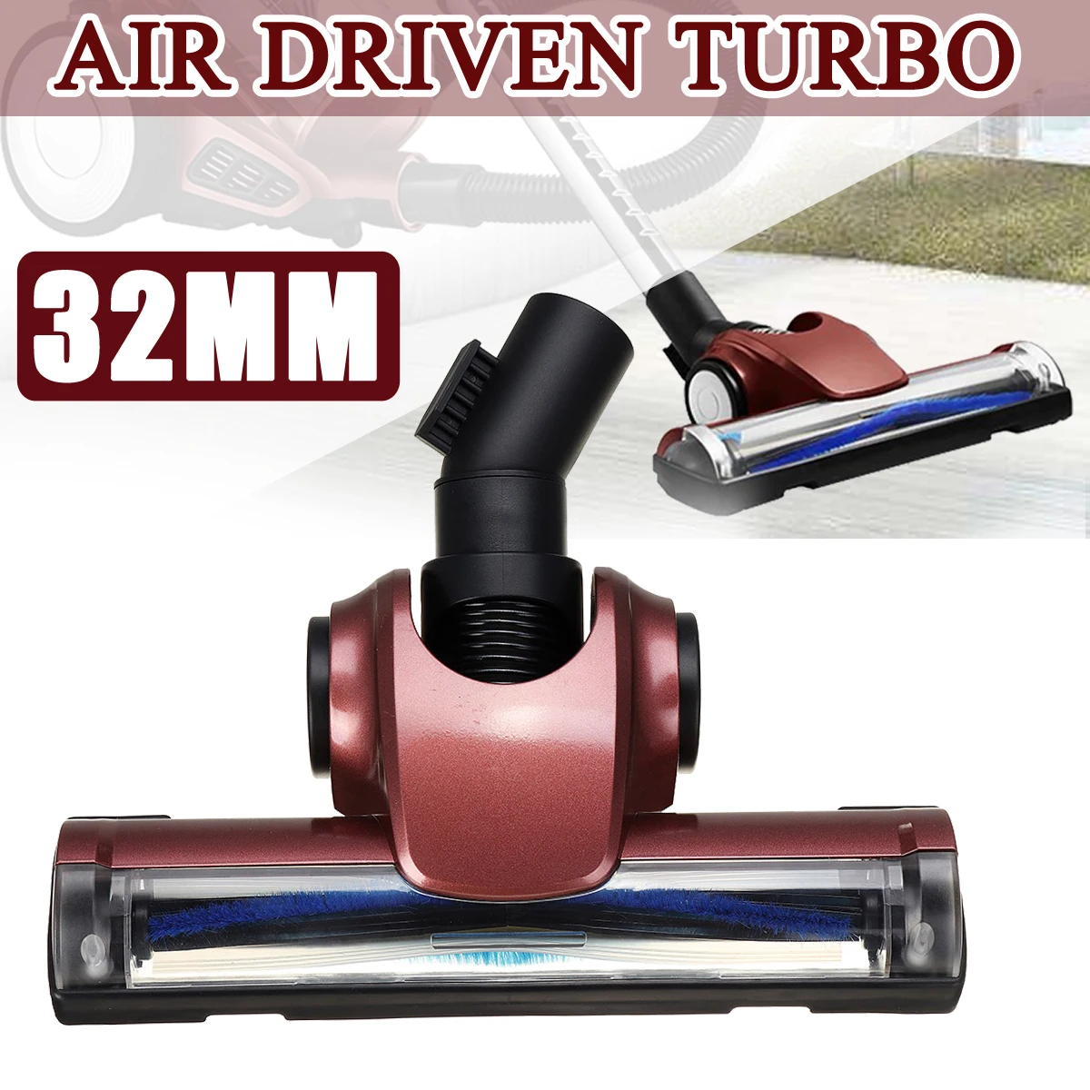 32mm Universal Vacuum Cleaner Brush Floor Cleaner Head Air Driven Vacuum Turbo Carpet Brush For Dyson DC52 DC58 DC59 V6 DC62 цена 32mm Universal Vacuum Cleaner Brush Floor Cleaner Head Air Driven Vacuum Turbo Carpet Brush For Dyson DC52 DC58 DC59 V6 DC62 цены онлайн
