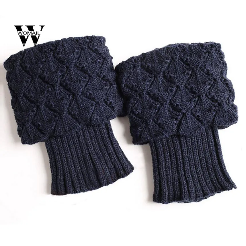 

Women Ladies Winter Crochet Boot Cuffs Shell Knit Toppers Boot Socks Leg Warmers New Fashion Amazing Hot solid leg waemers