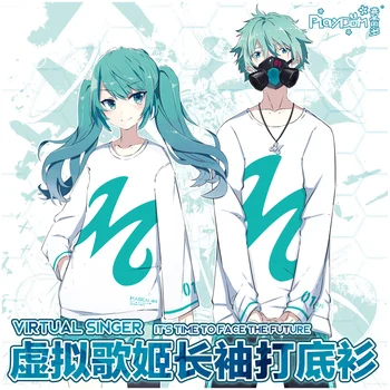

[In Stock] Anime Hatsune Miku Virtual Singer Cosplay Costumes New Style Fashion Trend Long-Sleeves T-Shirt For Unisex Daily Wear
