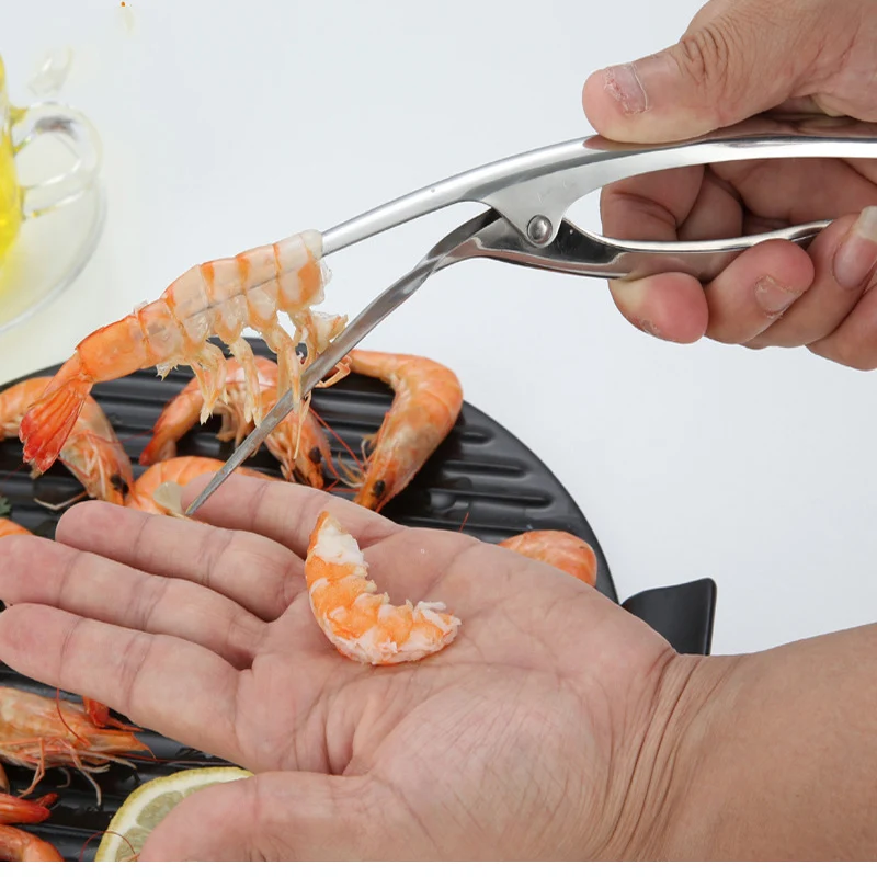 

1 pcs Creative 304 Stainless Steel Shrimp Deveiner Peeler Phi Shrimp Peeler Home Shrimp Shell Practical Convenient Seafood Tools
