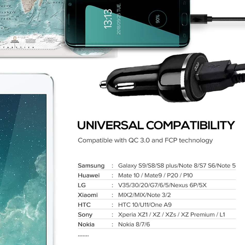 qc 3.0 usb charger for samsung s 10e s10 s9 s8 for redmi note 7 pro note7
