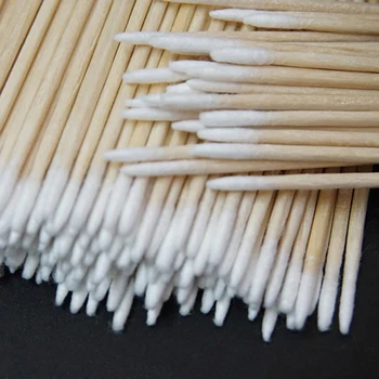 

300pcs Cotton Buds Swabs 7cm Long Wooden Handle Tattoo Makeup Microblade Cotton Swab Sticks Makeup Cotton Swabs