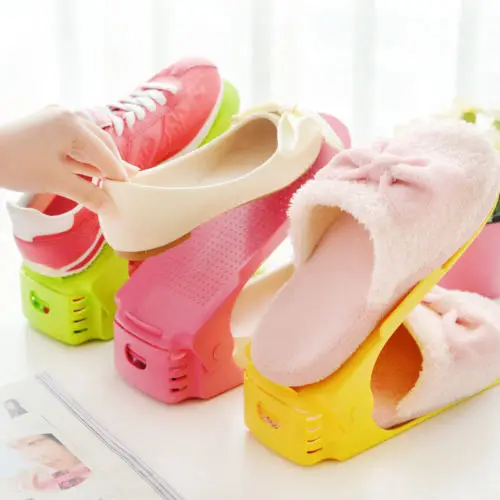 

Creative Plastic Shoes Rack Organizer Space - Saving Storage Adjustable Durable