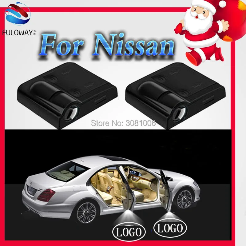 

2pcs Wireless Car Door Led Welcome Laser Projector Logo Ghost Shadow Light For Nissan Livina Tiida Sylphy X-Trail Qashqai Teana