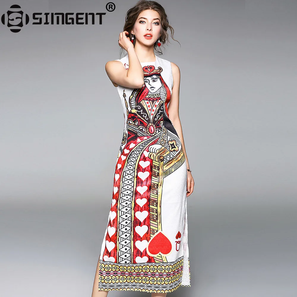 Женское облегающее длинное платье Simgent Poker Queen Элегантное летнее без рукавов с