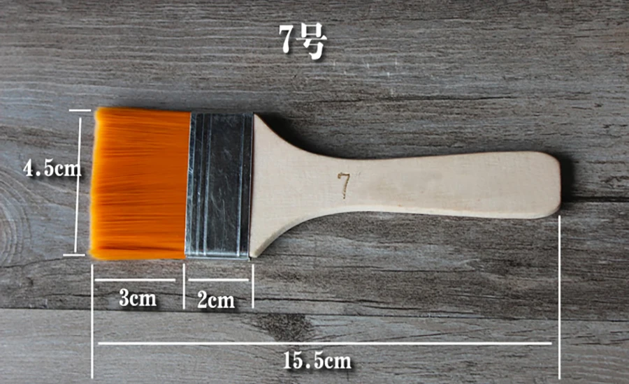 Плоским нейлоновые волосы деревянная ручка масла Краски состав щетки кисти для акриловых красок щетки для отшелушивания для студента дети