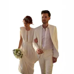 Новый Для мужчин Нарядные Костюмы для свадьбы воротником Slim Fit из 2 предметов (куртка + брюки) Индивидуальный заказ Свадебные Жених