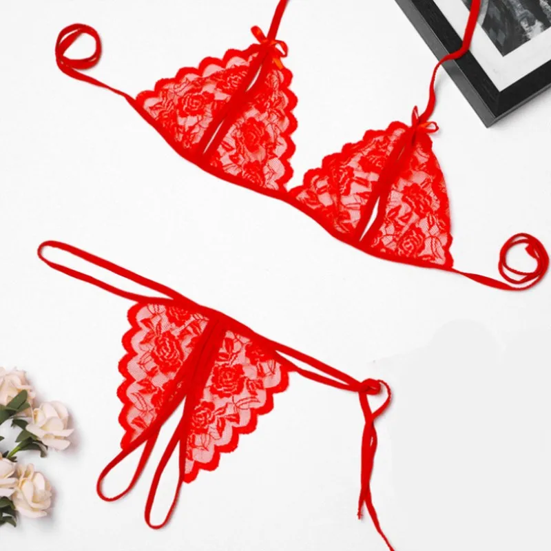 Lace Transparent Push Up Bras Women Lingerie Set Sexy Porno Bralette Set Erotic Lingerie Femme Wire Free Underwear Bra+Set Women