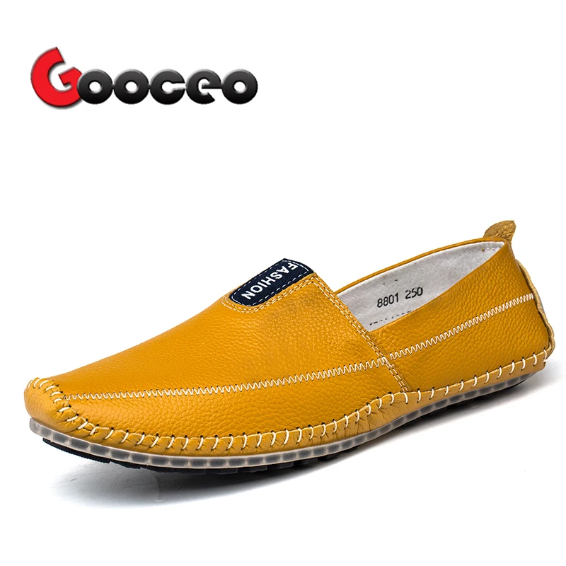 

Men's Flats Penny Loafers Driving Doug Shoes Men Cow Genuine Leather Low-top Slip-On Spring Summer Flat Handmade Light No-heel