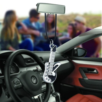 

Bemost Car pendant Crystal Guitar Hanging Ornaments Automobiles Rearview Mirror Suspension Decoration Auto Styling Gifts