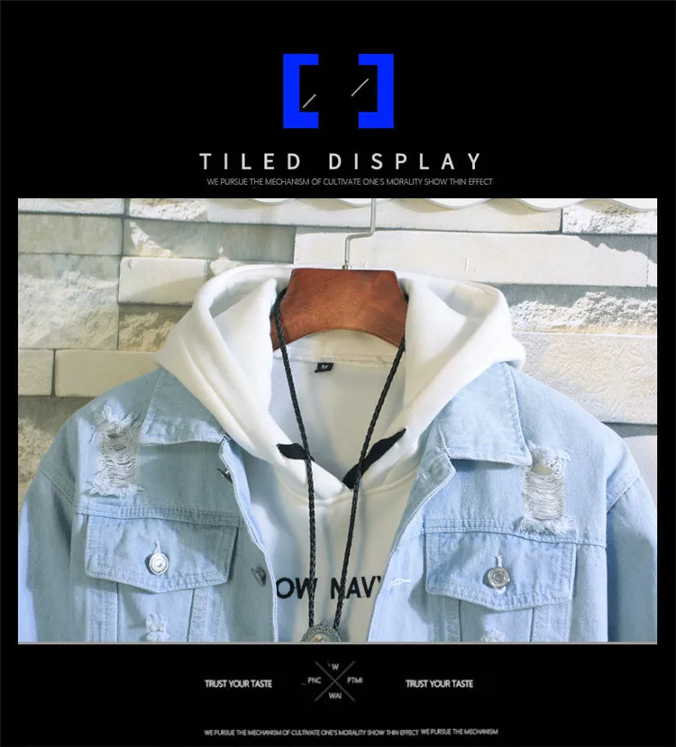 New 2019 men jeans jacket mens Bomber Jackets Men hip hop Man Vintage Denim Jacket coat Streetwear Chaqueta Hombre  S XL XXL