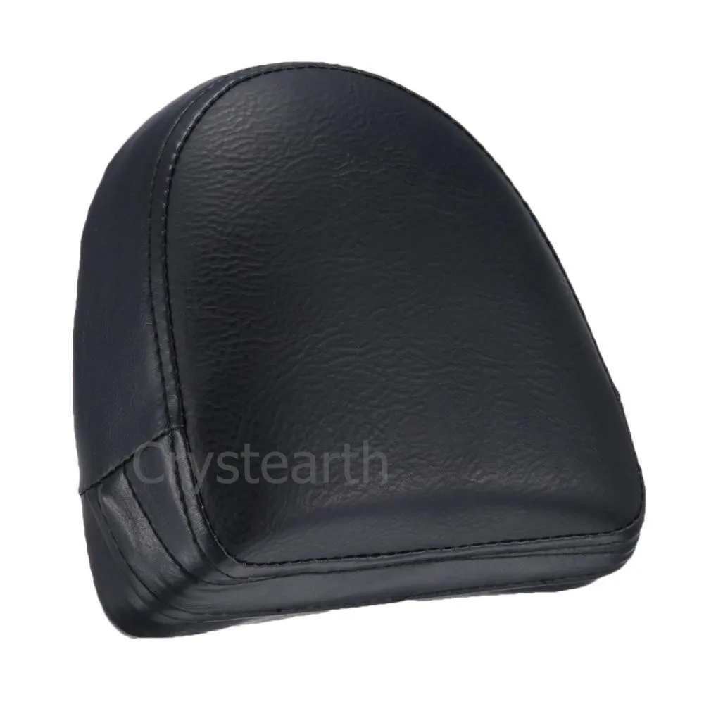 Black Motorcycle Rear Passenger Sissy Bar Backrest Cushion Pad For Harley Chopper VRSC V Rod VRod