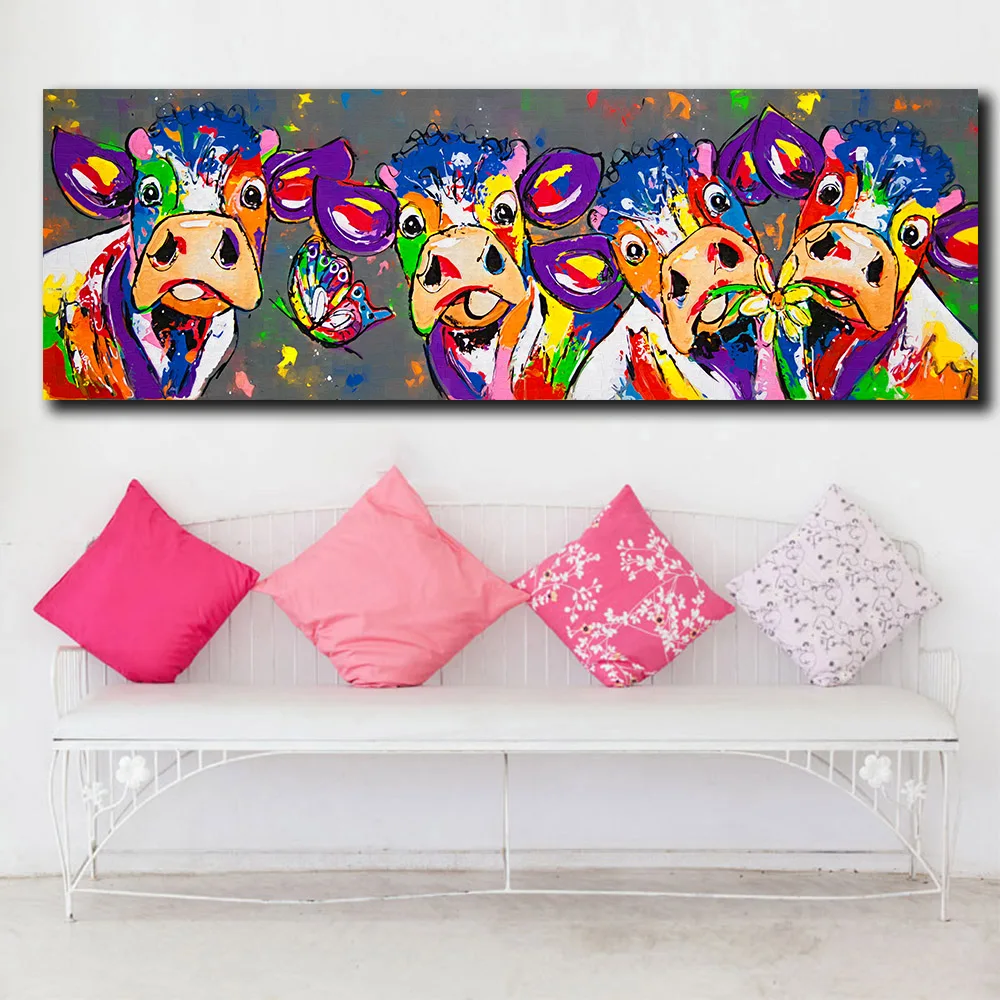 00 Four cows behind the fence 60X180 4