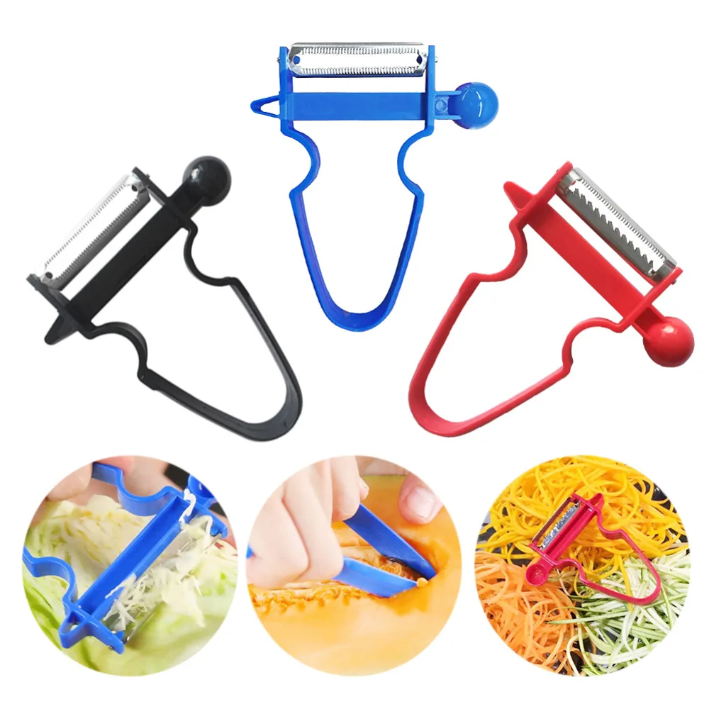 

Magic 3pcs Peeler Set Trio Peeler Slicer Shredder julienne Multifuction Vegetable Fruit Potato Cutter Zesters Kitchen Tools