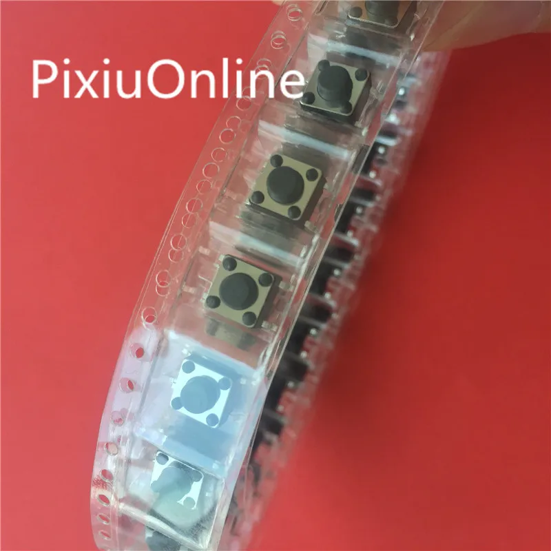 

50PCS YT2031 6*6*5 mm Light touch switch Micro Switch Copper feet Key switch High temperature resistant patch Taping-type